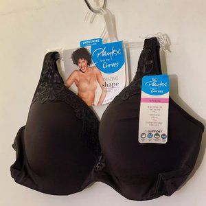 38D Playtex Black Love My Curves Bra
